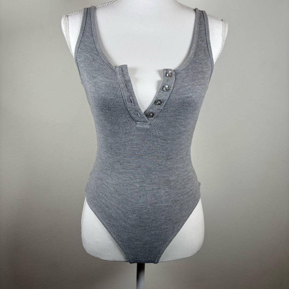 Klassy Network ribbed henley bodysuit